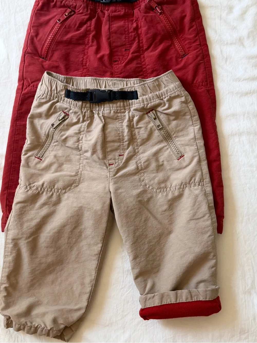 Vintage Y2K Gymboree 2006 Lined Cargo Pants 2-Pair Lot 12-18M